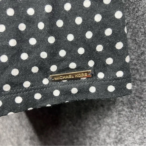 Michael Kors Women's Ruffle 1/4 Sleeve Polka Dot Blouse Black Size M - Picture 5 of 9